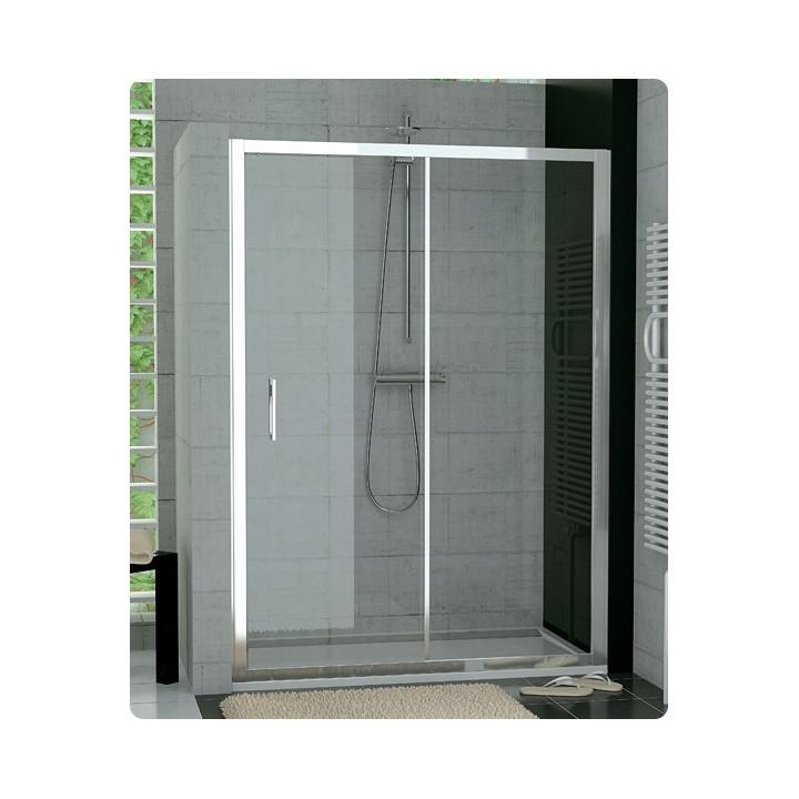 Drzwi przesuwane 3-częściowe SanSwiss TOP-LINE TOPS3 szer. 700 - 1200 mm, wys. do 1900 mm, srebrny mat, przezroczyste- sanitbuy.