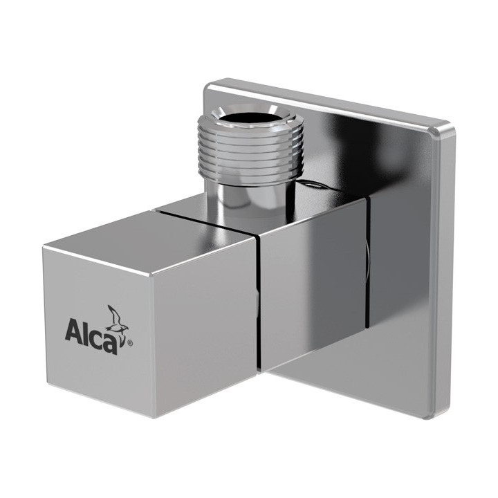 Zawór kątowy Alcaplast 1/2" x 3/8" chrom, czworokątny- sanitbuy.pl