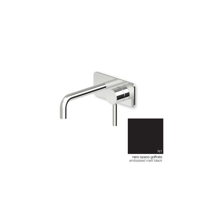 Bateria umywalkowa Zucchetti Pan ścienna, podtynkowa, czarny mat, dł. 175 mm- sanitbuy.pl