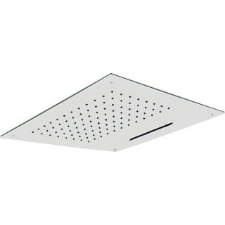 Tres Cuadro deszczownica sufitowa  ze stali nierdzewnej z kaskadą 50x50cm- sanitbuy.pl