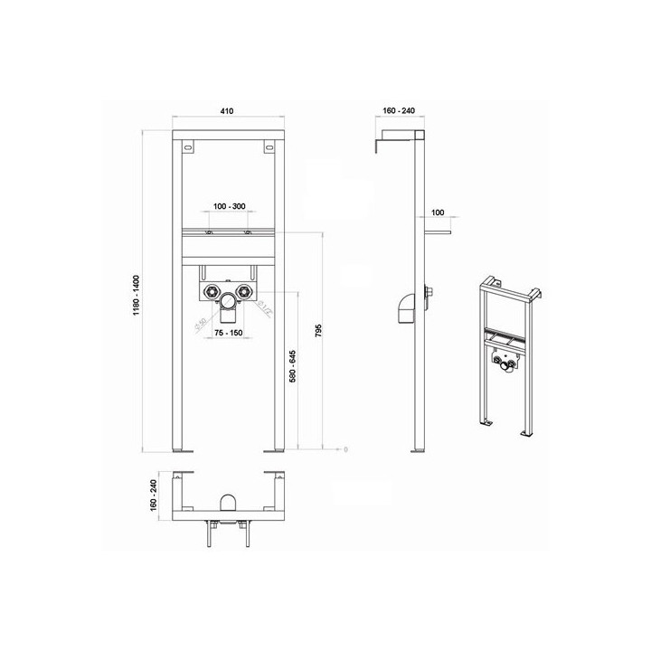 Stelaż podtynkowy Roca do umywalki, zabudowa lekka- sanitbuy.pl