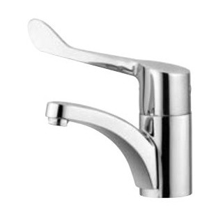 Bateria umywalkowa Kludi Medi Care stojąca, chrom, dł. 150 mm, specjalistyczna- sanitbuy.pl