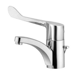 Bateria umywalkowa Kludi Medi Care stojąca, chrom, dł. 150 mm, specjalistyczna- sanitbuy.pl