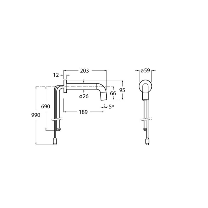 Bateria umywalkowa, elektroniczna Roca Loft-E- sanitbuy.pl