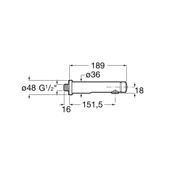 Bateria czasowa umywalkowa Roca Avant ścienna, chrom, dł. 189 mm- sanitbuy.pl