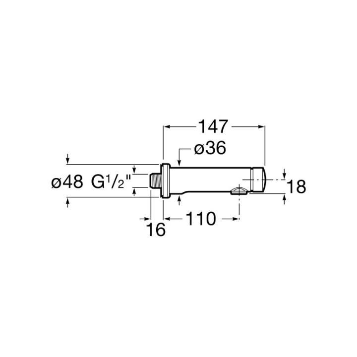 Bateria czasowa umywalkowa Roca Avant ścienna, chrom, dł. 189 mm- sanitbuy.pl
