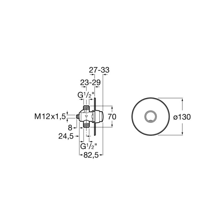 Bateria czasowa pisuarowa Roca Avant podtynkowa, chrom- sanitbuy.pl