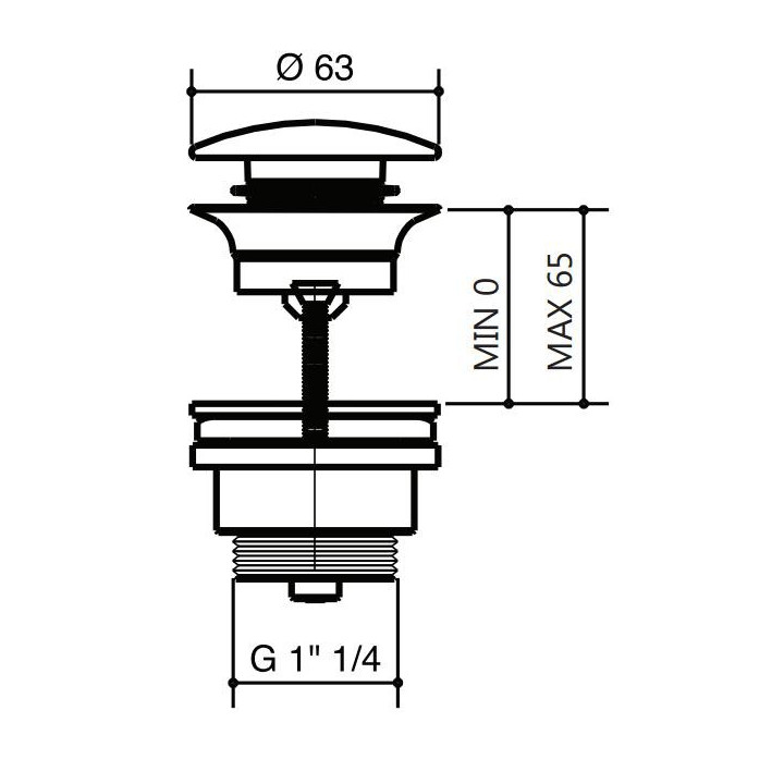 Korek umywalkowy Vedo Click-Clack biały - sanitbuy.pl