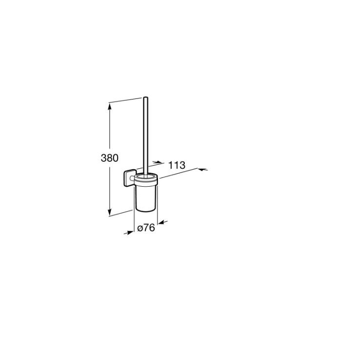 Szczotka wc metalowa Roca Victoria ścienna, wys. 346 mm, chrom- sanitbuy.pl