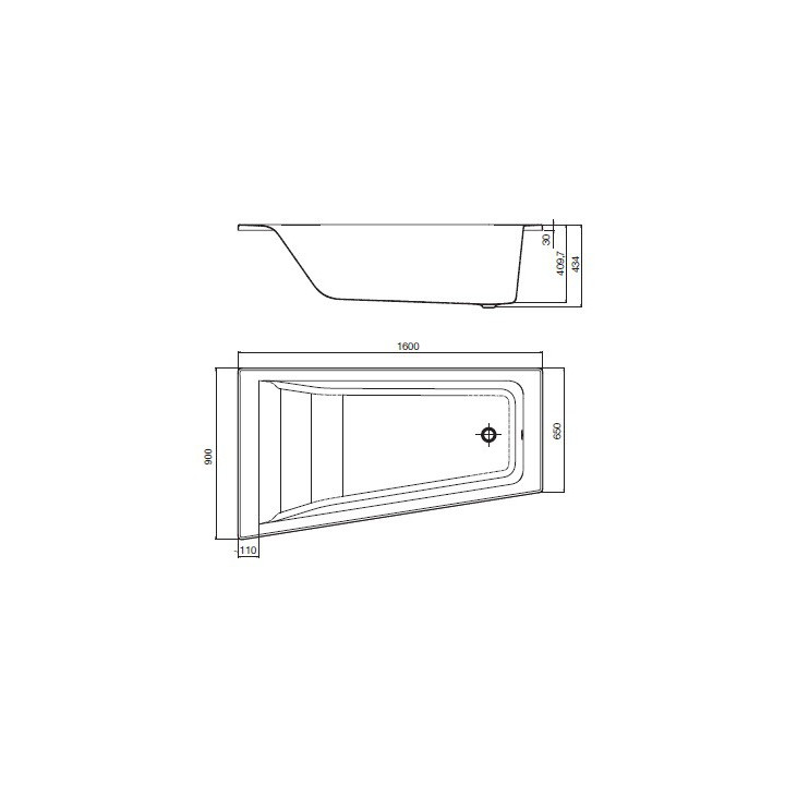 Wanna narożna asymetryczna Roca Easy lewa, biała, akrylowa, 150 x 80 cm, nóżki w zestawie- sanitbuy.pl