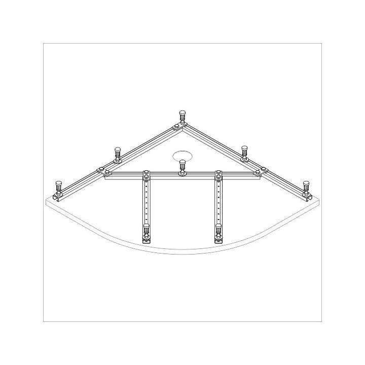 Stelaż do brodzika Sanplast STS-088 wys. 85 - 115 mm- sanitbuy.pl