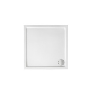 Brodzik kwadratowy, akrylowy Roca Malaga Flat 80 x 80 x 4 cm, biały - sanitbuy.pl