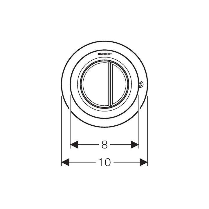Przycisk uruchamiający do WC Geberit Sigma 01 pneumatyczny, ręczny, dwudzielny, podtynkowy, Sigma 8 cm- sanitbuy.pl