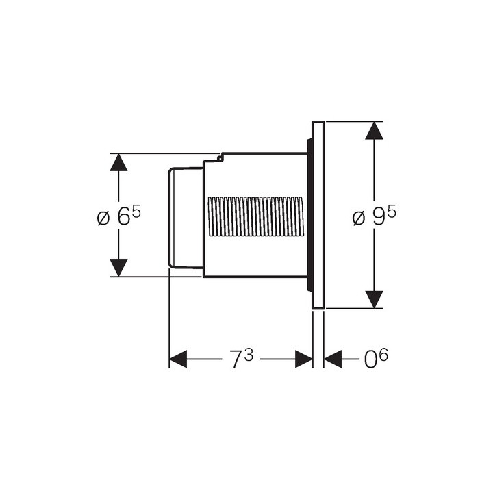 Przycisk uruchamiający do WC Geberit Sigma 01 pneumatyczny, ręczny, dwudzielny, podtynkowy- sanitbuy.pl
