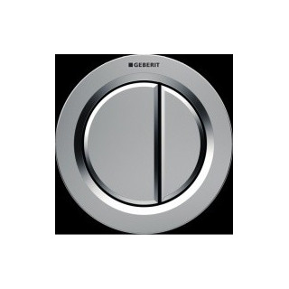 Przycisk uruchamiający do WC Geberit Sigma 01 pneumatyczny, ręczny, dwudzielny, podtynkowy, chrom matowy, Sigma 8 cm- sanitbuy.p