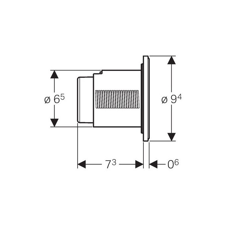Przycisk uruchamiający do WC Geberit Typ 10 pneumatyczny, chrom błyszczący/chrom matowy, ręczny, dwudzielny, podtynkowy- sanitbu