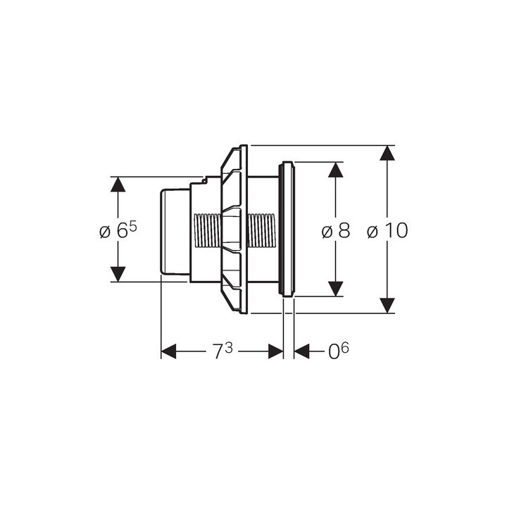 Przycisk do WC Geberit Typ 10 pneumatyczny, chrom matowy/błyszczący, ręczny, dwudzielny, podtynkowy, meblowy- sanitbuy.pl
