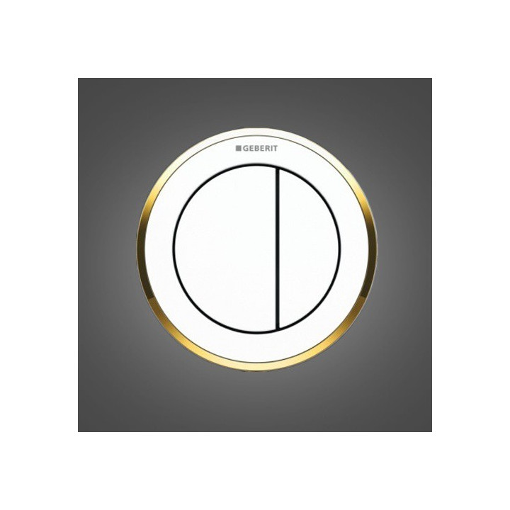 Przycisk do WC Geberit Typ 10 pneumatyczny, czarny/chrom błyszczący, ręczny, dwudzielny, podtynkowy, Sigma 8 cm- sanitbuy.pl