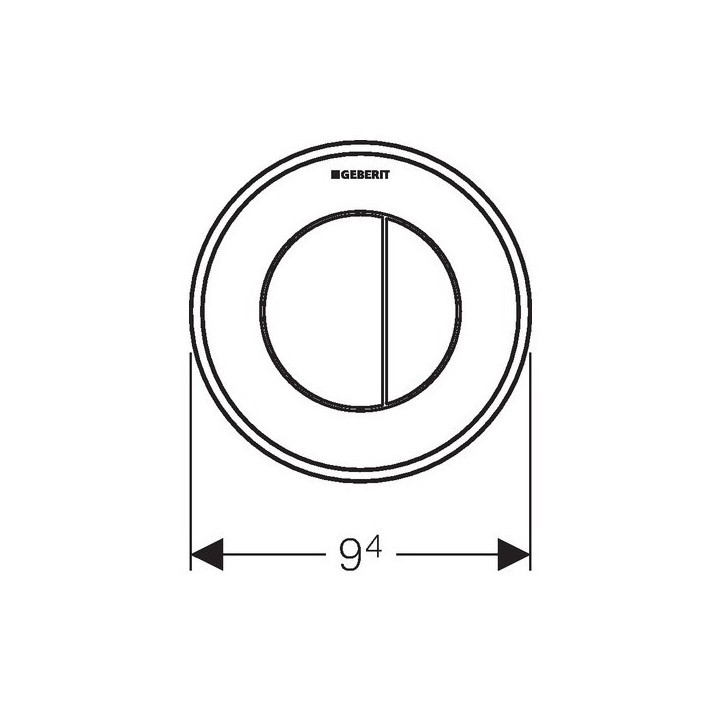 Przycisk do WC Geberit Typ 10 pneumatyczny, czarny/chrom błyszczący, ręczny, dwudzielny, podtynkowy, Sigma 8 cm- sanitbuy.pl