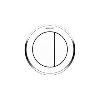 Przycisk do WC Geberit Typ 10 pneumatyczny, biały/złoty, ręczny, dwudzielny, podtynkowy, Sigma 8 cm- sanitbuy.pl