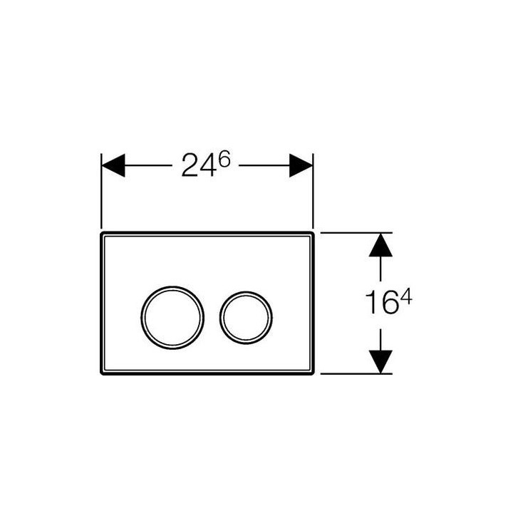 Przycisk uruchamiający do WC Geberit Sigma 20 biały/chrom matowy/chrom matowy, 2 zakresy- sanitbuy.pl