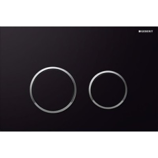 Przycisk uruchamiający do WC Geberit Sigma 20 czarny/chrom błyszczący/czarny, 2 zakresy- sanitbuy.pl