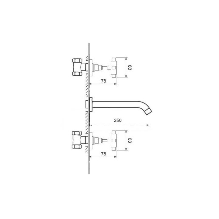 Bateria umywalkowa ścienna Giulini G. G5- sanitbuy.pl