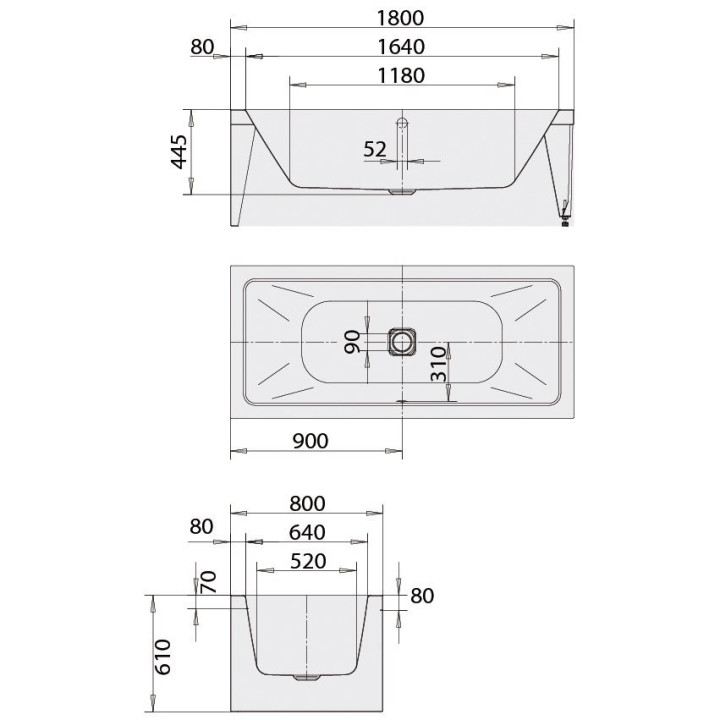 Wanna narożna, prostokątna Kaldewei Meisterstück Conoduo biała, lewa, 180 x 80 x 43 cm, powierzchnia uszlachetniona- sanitbuy.pl
