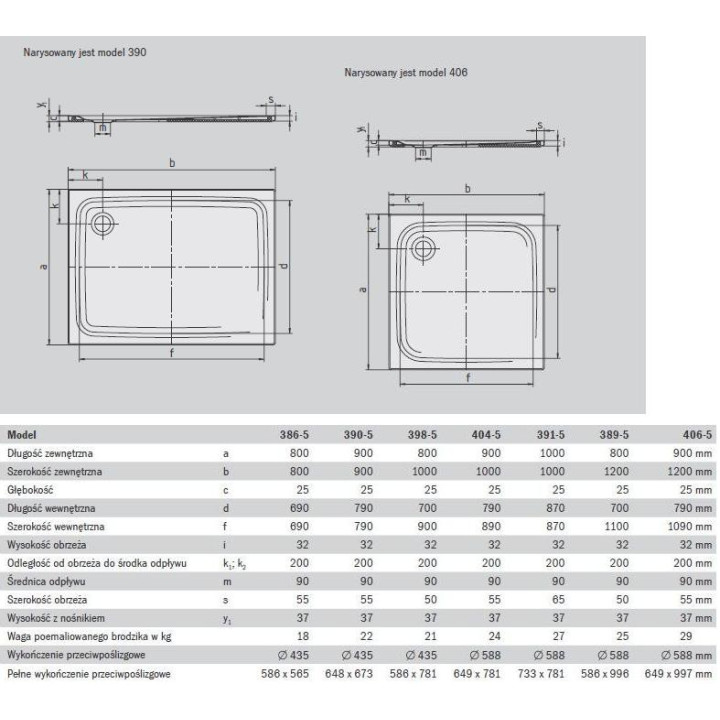 Brodzik stalowy Kaldewei Superplan 80 x 100 x 2,5 cm, model 390-5, obniżony nośnik ze styropianu- sanitbuy.pl