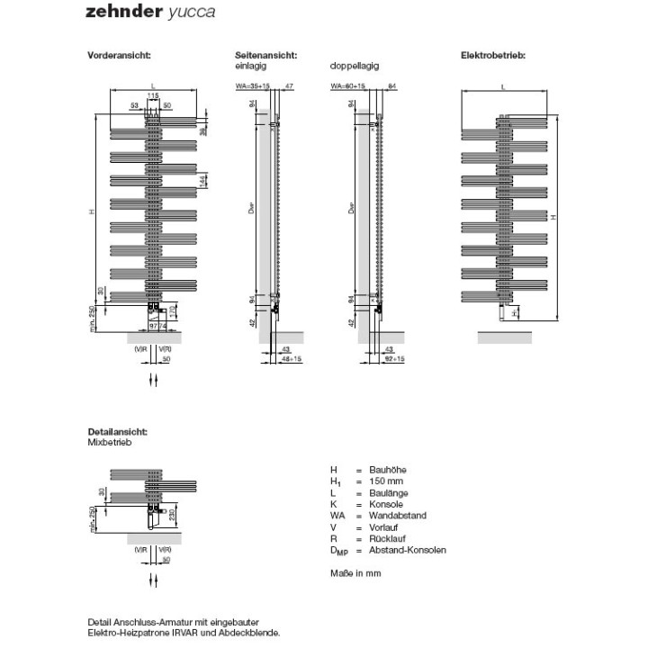 Grzejnik Zehnder Yucca YS 908x500 mm - biały- sanitbuy.pl