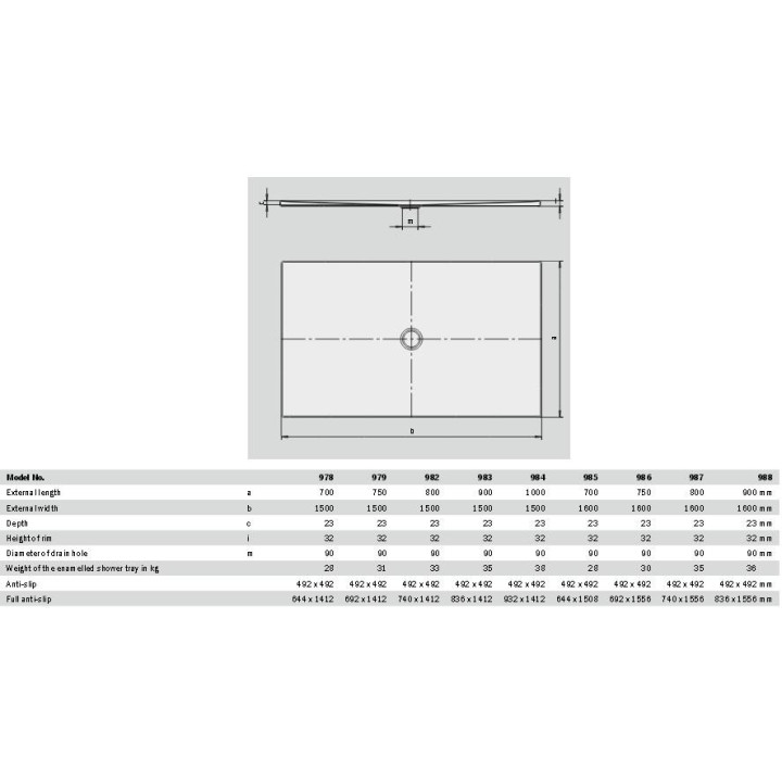 Brodzik prostokątny Kaldewei Scona 140 x 100 x 3,2 cm, biała, rama montażowa FR/ESR II - sanitbuy.pl