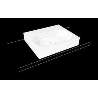 Umywalka nablatowa Kaldewei Centro 60 x 50 x 4 cm, biała, otwór na baterię, bez przelewu, powierzchnia uszlachetniona- sanitbuy.