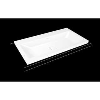 Umywalka nablatowa Kaldewei Cono 60 x 50 x 4 cm, biała, otwór na baterię, bez przelewu, powierzchnia uszlachetniona- sanitbuy.pl