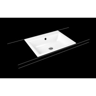 Umywalka wpuszczana w blat Kaldewei Puro 46 x 46 x 14 cm, biała, otwór na baterię, z przelewem, powierzchnia uszlachetniona- san