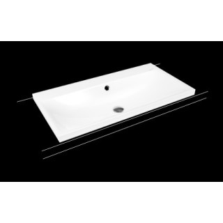 Umywalka ścienna Kaldewei Puro 60 x 46 x 12 cm, biała, otwór na baterię, z przelewem, powierzchnia uszlachetniona- sanitbuy.pl