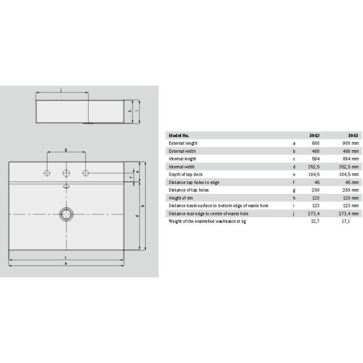 Umywalka nablatowa Kaldewei Silenio 60 x 46 x 4 cm, biała, otwór na baterię, z przelewem, powierzchnia uszlachetniona- sanitbuy.