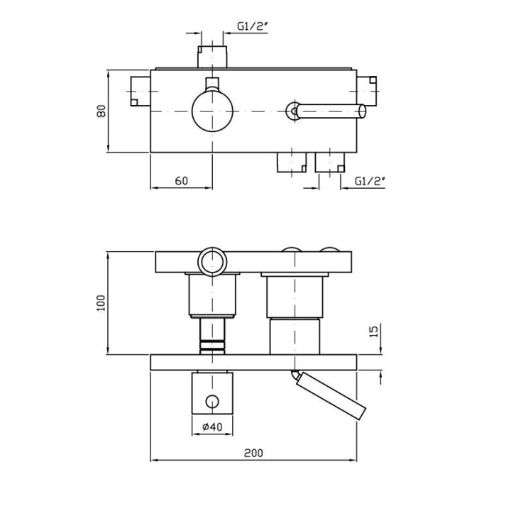 Bateria umywalkowa Zucchetti PAN ścienna, chrom, podtynkowa, z perlatorem- sanitbuy.pl