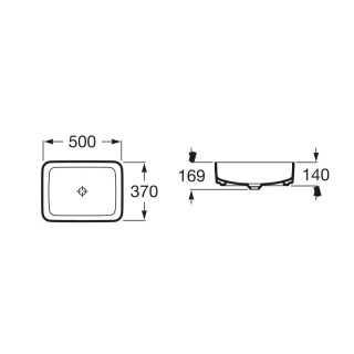 Umywalka blatowa Roca Inspira 37x37 cm - sanitbuy.pl