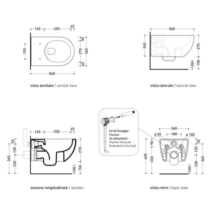 Miska WC wisząca + deska wolnoopadająca Flaminia APP biała, 54 x 36 cm, bez powłoki- sanitbuy.pl
