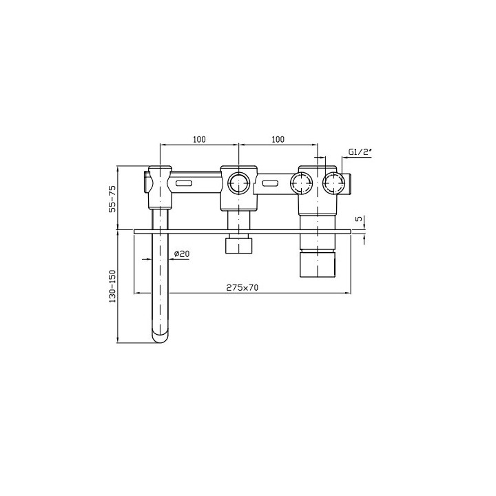 Bateria wannowa 4-otworowa Zucchetti Pan jednouchwytowa, chrom- sanitbuy.pl