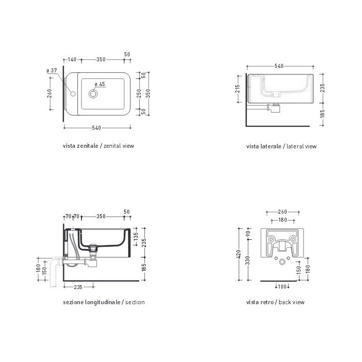 Miska wisząca WC Flaminia Nile 54 x 35 x 23,5 cm, biały połysk- sanitbuy.pl
