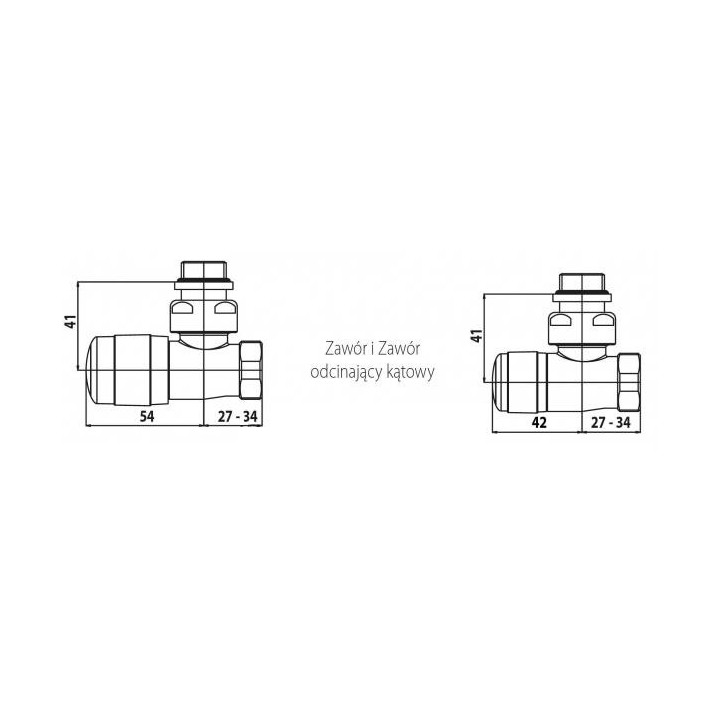 Zestaw zaworów Irsap termostatycznych kątowy - biały- sanitbuy.pl