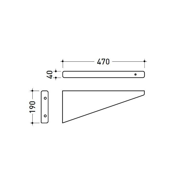 Wsporniki do umywalki Flaminia Acquagrande 100/60 polerowana stal- sanitbuy.pl