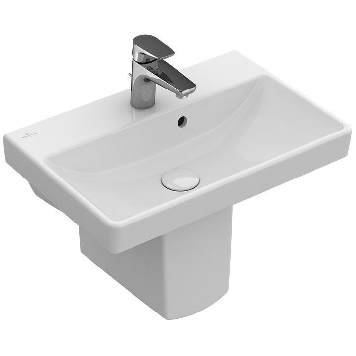 Umywalka wisząca, prostokątna Villeroy & Boch biały Alpin, 60 x 47 x 15,5 cm, bez przelewu, otwór na baterię- sanitbuy.pl