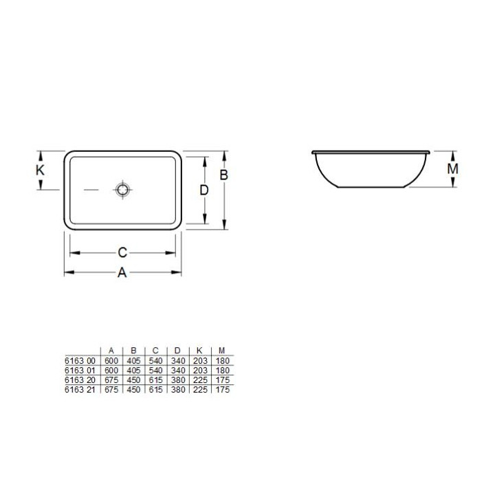 Umywalka podblatowa, prostokątna Villeroy & Boch Loop & Friends 61,5 x 39 cm, biały Alpin, powłoka CeramicPlus- sanitbuy.pl