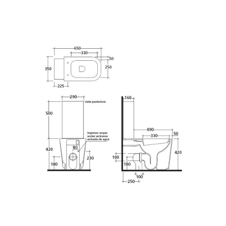 Kompakt WC Galassia MEG11 biały, miska + zbiornik, odpływ uniwersalny- sanitbuy.pl