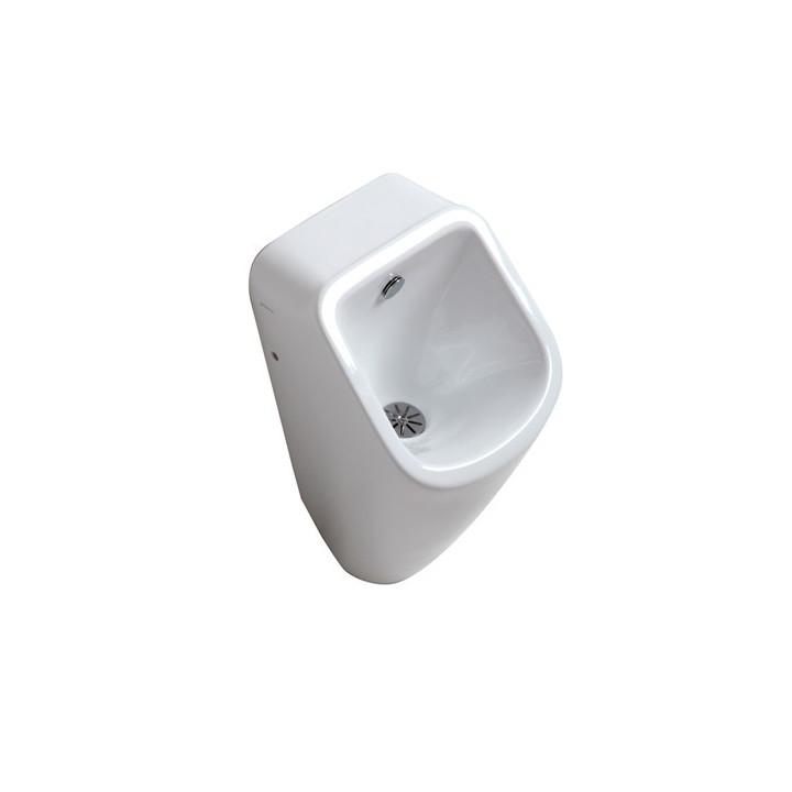 Pisuar z rozpryskiwaczem wody Galassia MEG11 biały, dopływ z tyłu, odpływ poziomy- sanitbuy.pl