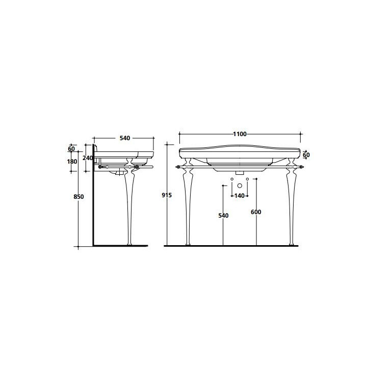 Nogi podumywalkowe Galassia Ethos biały, wysoki połysk, wys. 795 mm- sanitbuy.pl