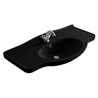 Umywalka wisząca/mocowana na postumencie Galassia MEG11 biała, 95 x 54 cm, przelew, otwór na baterię, retro- sanitbuy.pl