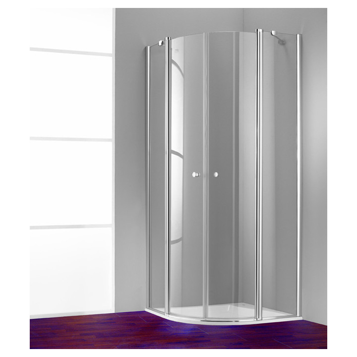Drzwi prysznicowe Huppe Design 501 - skrzydłowe ze stałym segmentem, szer. 800mm- sanitbuy.pl